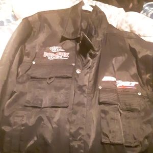 Black southpole sport biker jacket and pants set